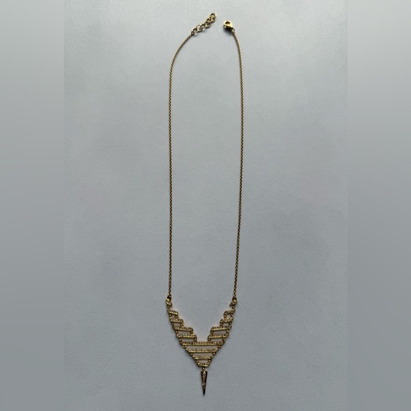 Lauren Harper 18k Gold Diamond art deco necklace - Picture 2 of 7